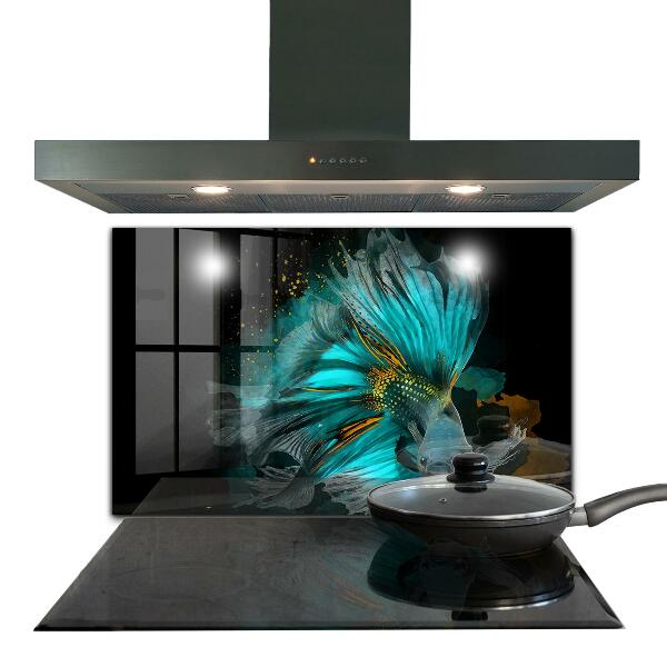 Kitchen splashback Tropical fighting fish