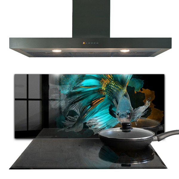 Kitchen splashback Tropical fighting fish