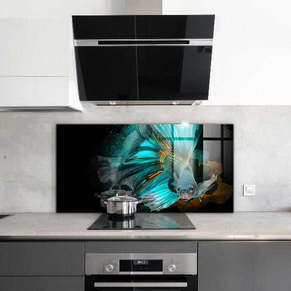 Kitchen splashback Tropical fighting fish
