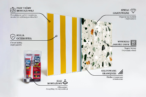 Kitchen splashback Terrazzo natural stone