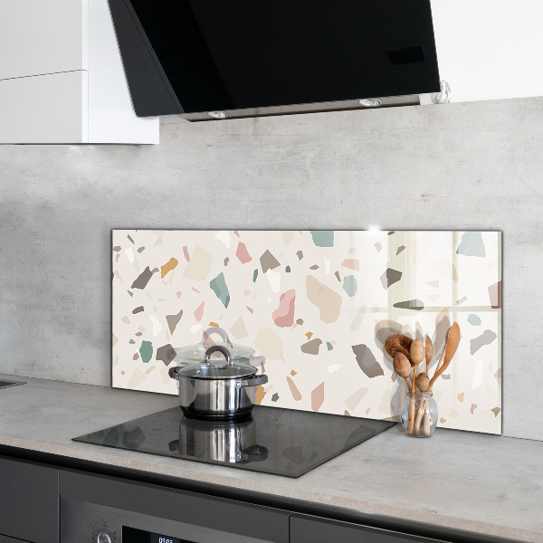 Kitchen splashback Beige terrazzo terrazzo