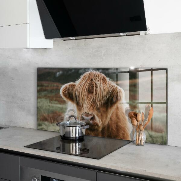 Kitchen splashback Highland cottage style cow