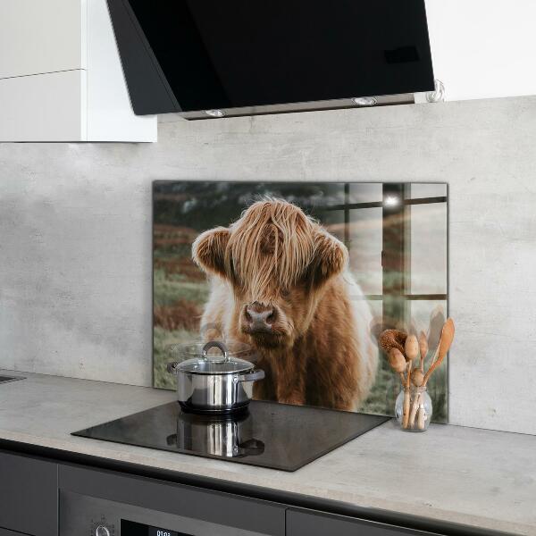 Kitchen splashback Highland cottage style cow