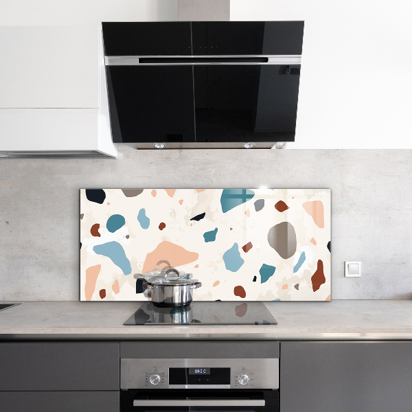 Glass splashback Terrazzo terrazzo stone