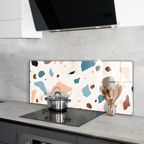 Glass splashback Terrazzo terrazzo stone