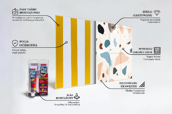 Glass splashback Terrazzo terrazzo stone