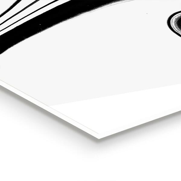 Cooker splashback White marble black lines