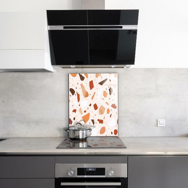 Glass splashback Terrazzo terrazzo stone