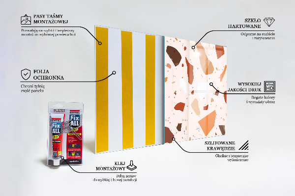 Glass splashback Terrazzo terrazzo stone