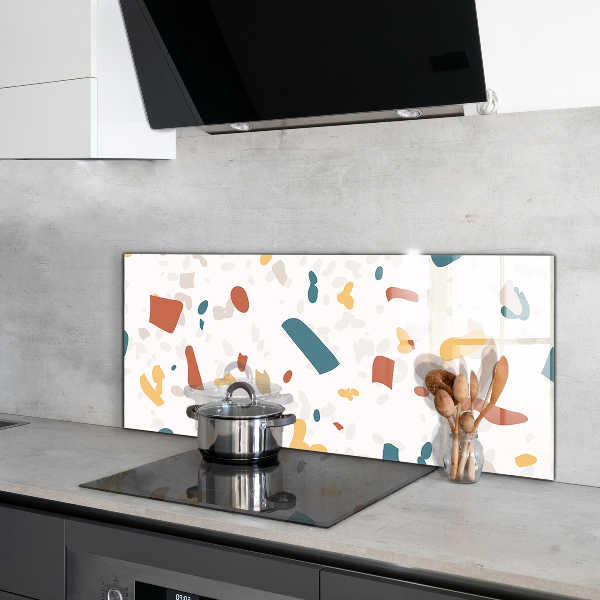 Glass splashback Terrazzo stone