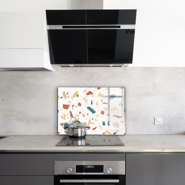 Glass splashback Terrazzo stone