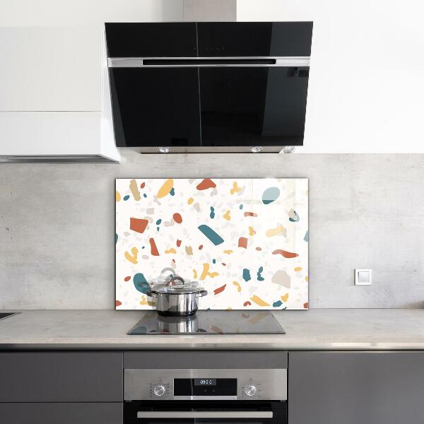 Glass splashback Terrazzo stone