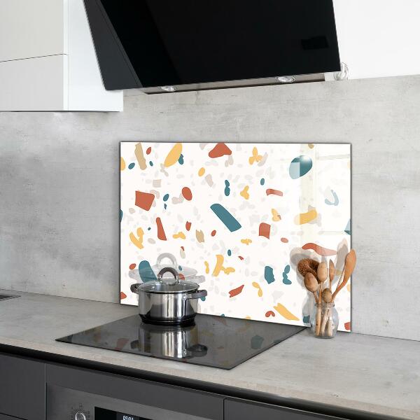 Glass splashback Terrazzo stone