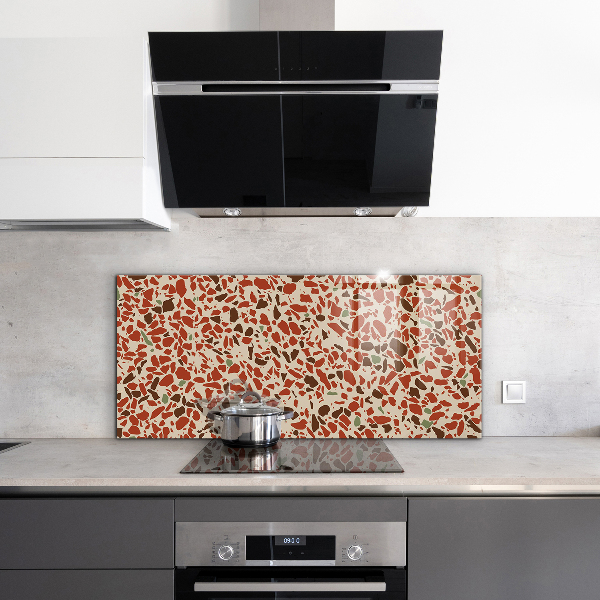 Glass splashback Terrazzo stone structure