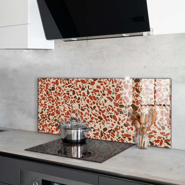 Glass splashback Terrazzo stone structure