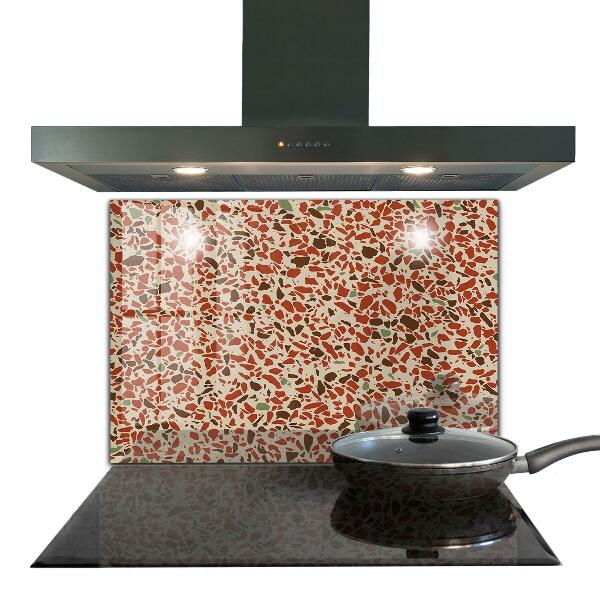 Glass splashback Terrazzo stone structure