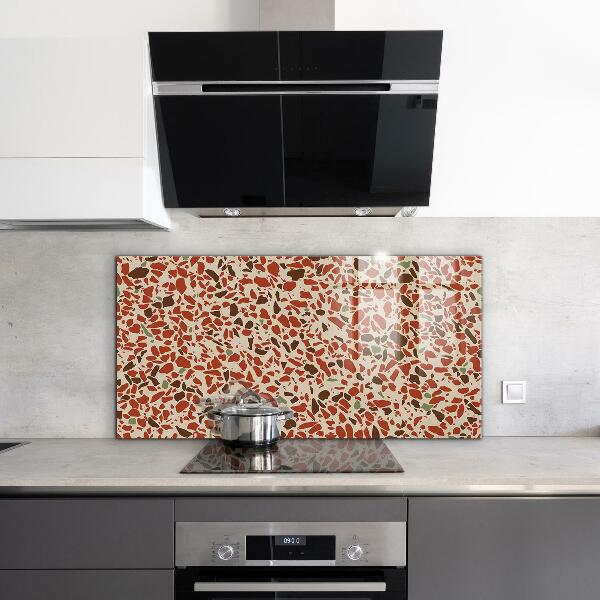 Glass splashback Terrazzo stone structure