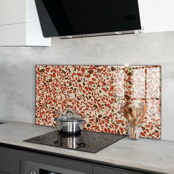 Glass splashback Terrazzo stone structure