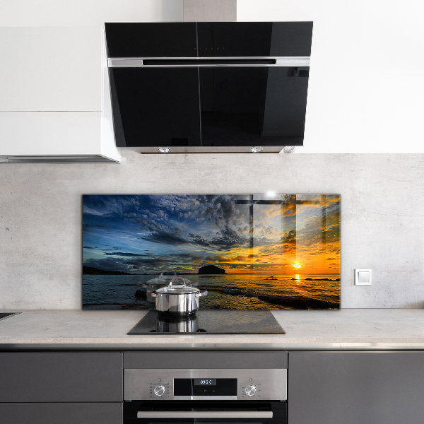 Kitchen splashback Sunset by the sea