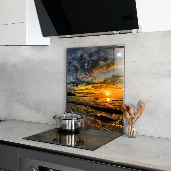 Kitchen splashback Sunset by the sea