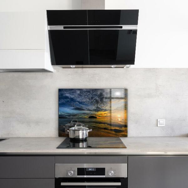 Kitchen splashback Sunset by the sea