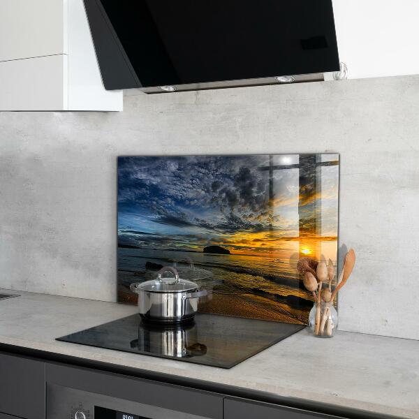 Kitchen splashback Sunset by the sea