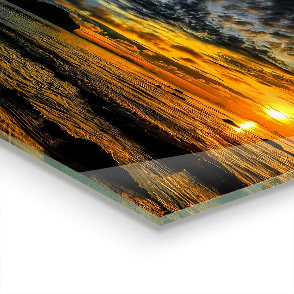 Kitchen splashback Sunset by the sea