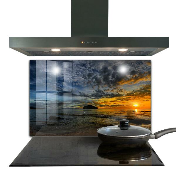 Kitchen splashback Sunset by the sea