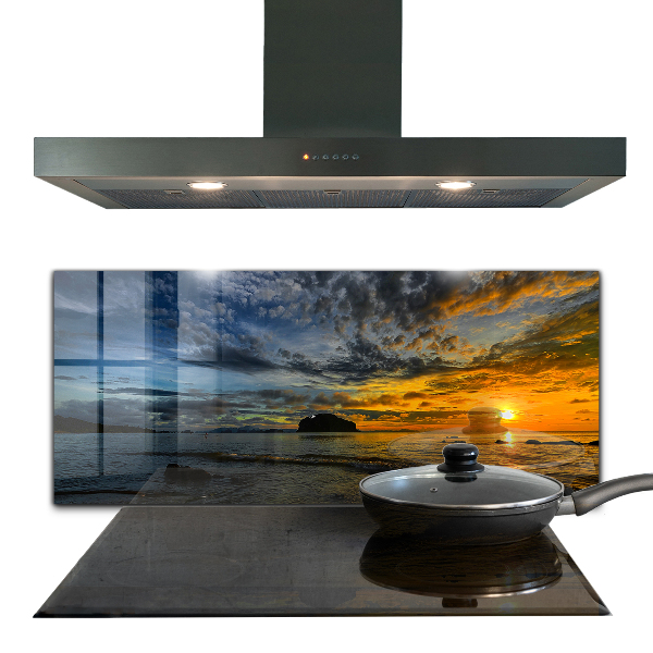 Kitchen splashback Sunset by the sea