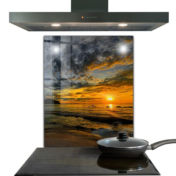 Kitchen splashback Sunset by the sea