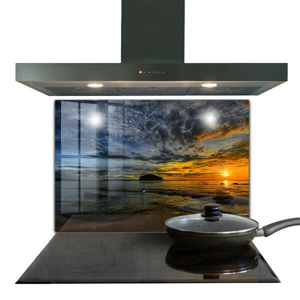 Kitchen splashback Sunset by the sea