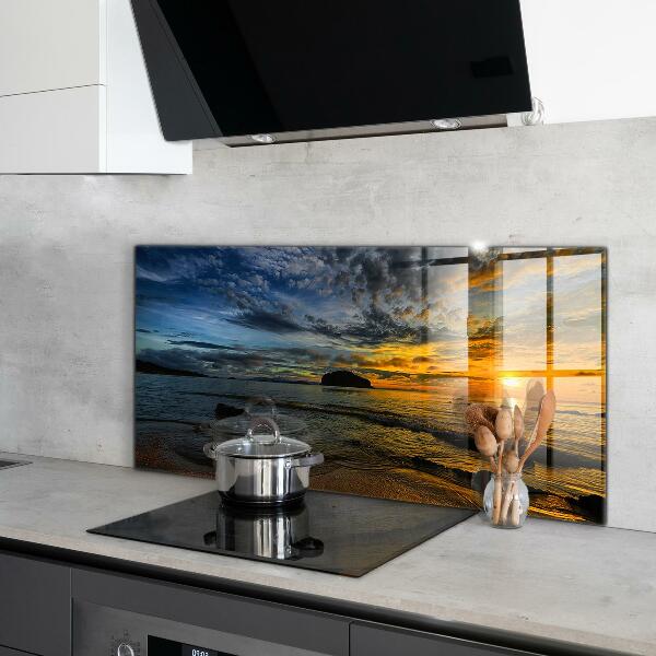 Kitchen splashback Sunset by the sea