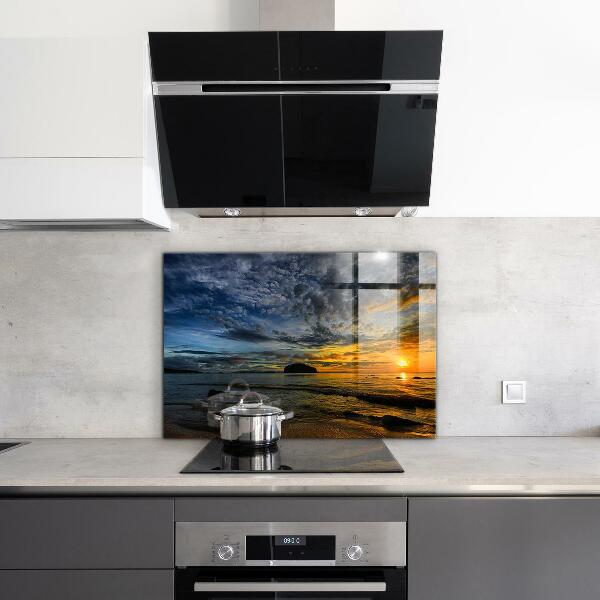 Kitchen splashback Sunset by the sea