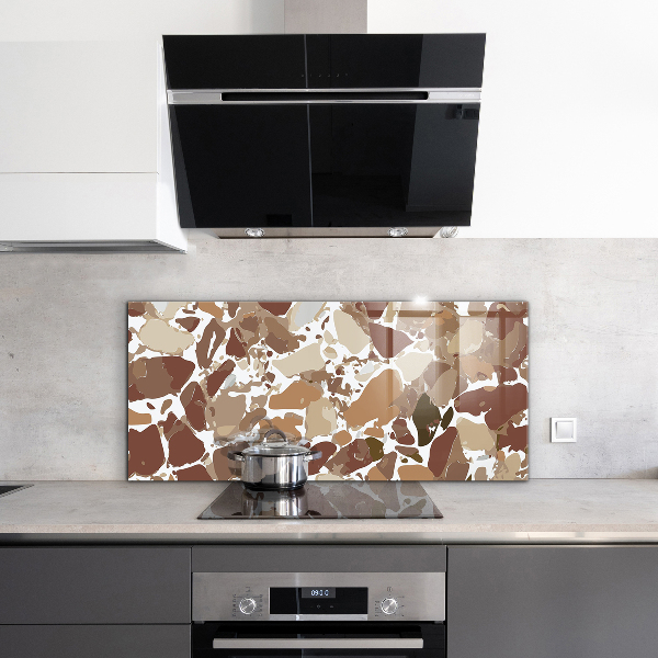 Glass splashback Terrazzo natural stone