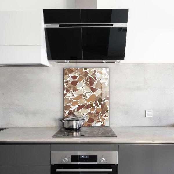 Glass splashback Terrazzo natural stone