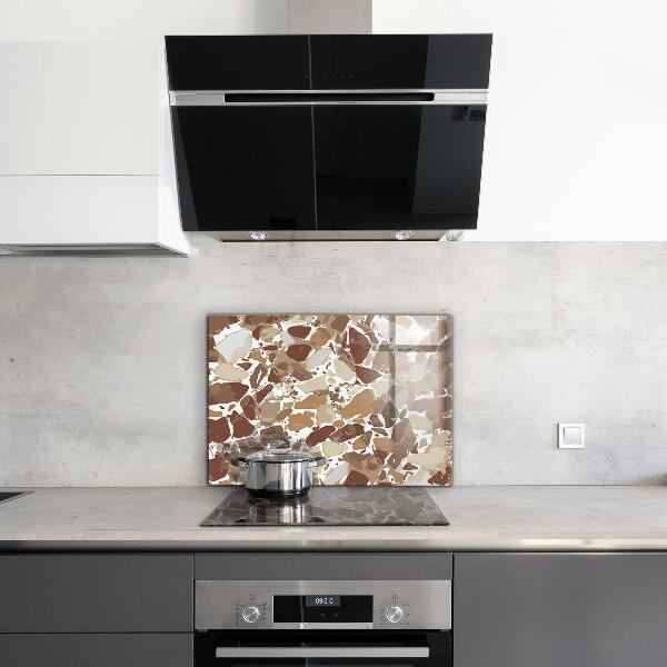 Glass splashback Terrazzo natural stone
