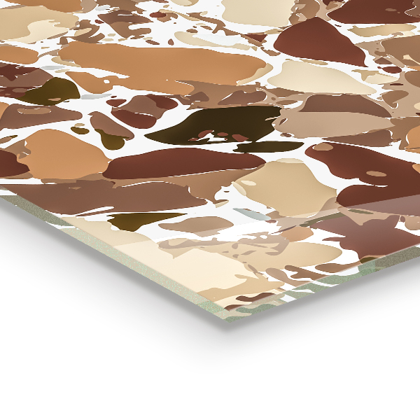 Glass splashback Terrazzo natural stone