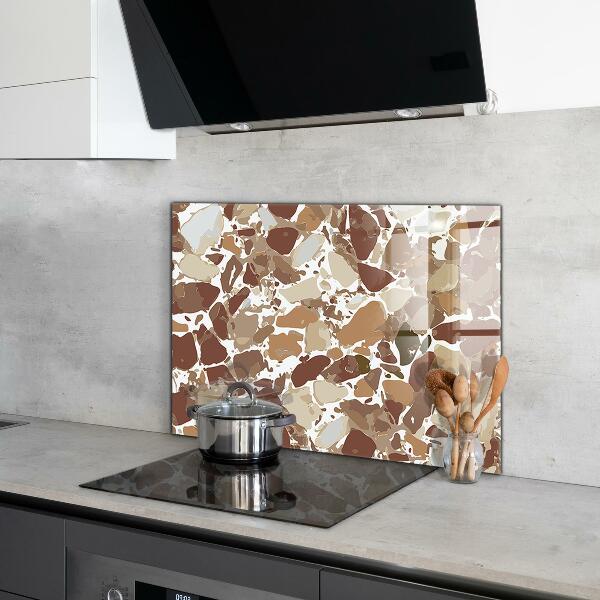 Glass splashback Terrazzo natural stone