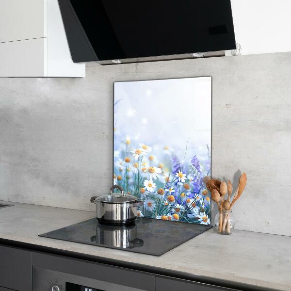 Kitchen splashback Summer meadow butterfly flower