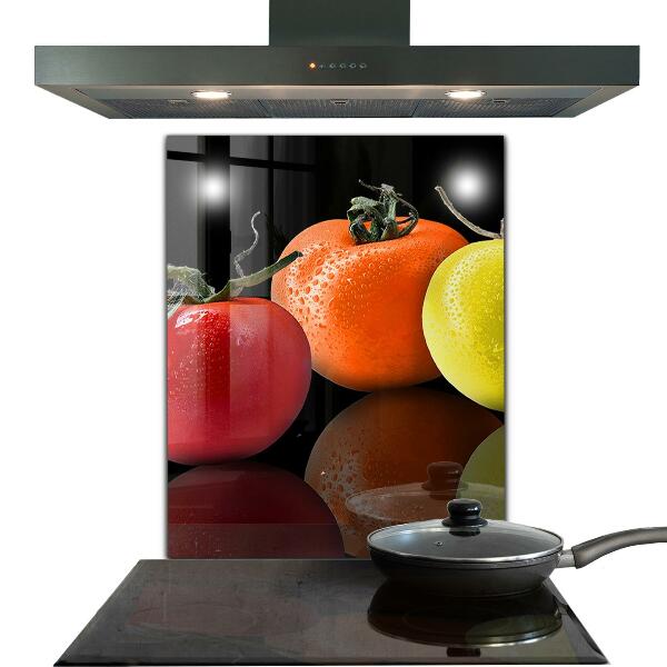 Kitchen splashback Colorful juicy tomatoes