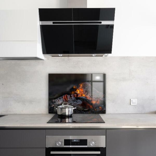 Oven splashback Burning bonfire fire