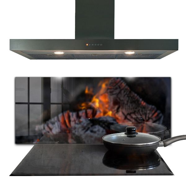 Oven splashback Burning bonfire fire