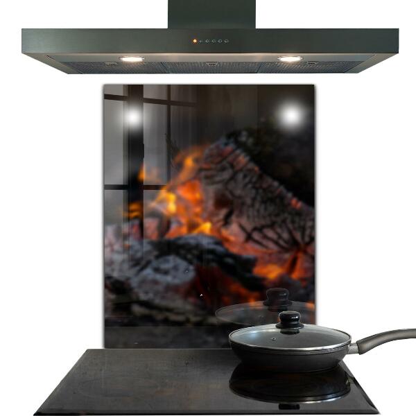 Oven splashback Burning bonfire fire