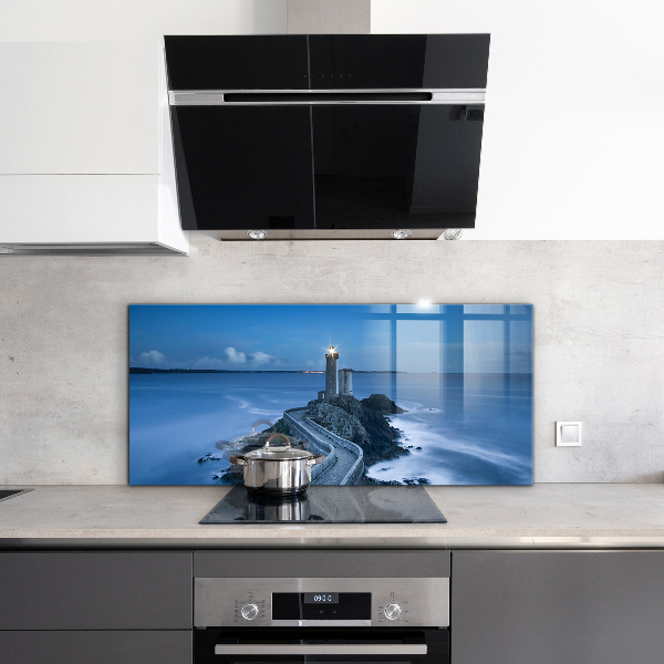 Kitchen splashback Lighthouse at dusk