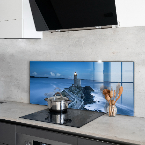 Kitchen splashback Lighthouse at dusk