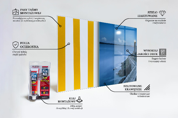 Kitchen splashback Lighthouse at dusk