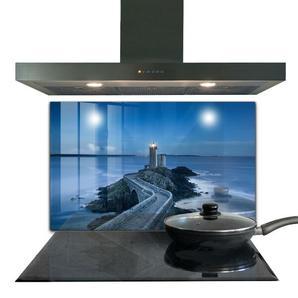 Kitchen splashback Lighthouse at dusk