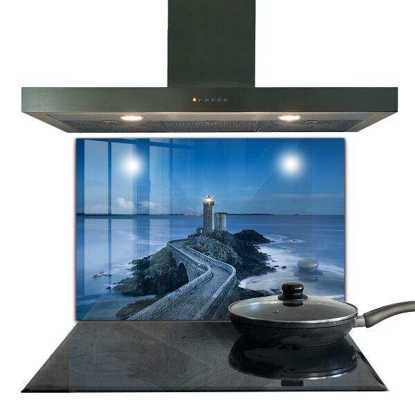 Kitchen splashback Lighthouse at dusk