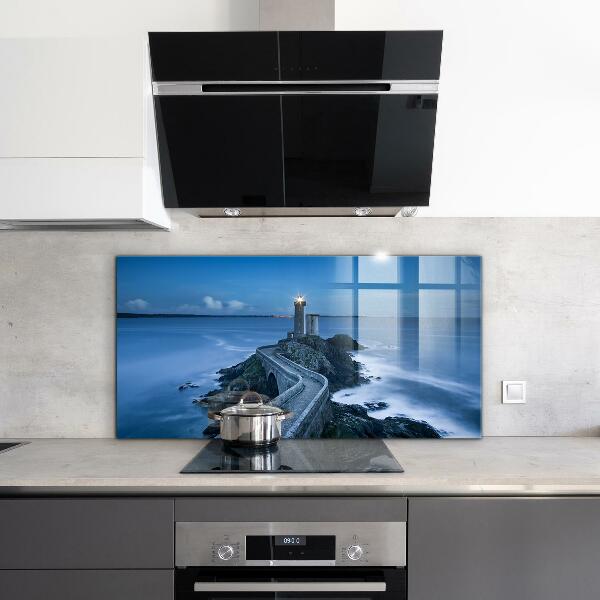 Kitchen splashback Lighthouse at dusk