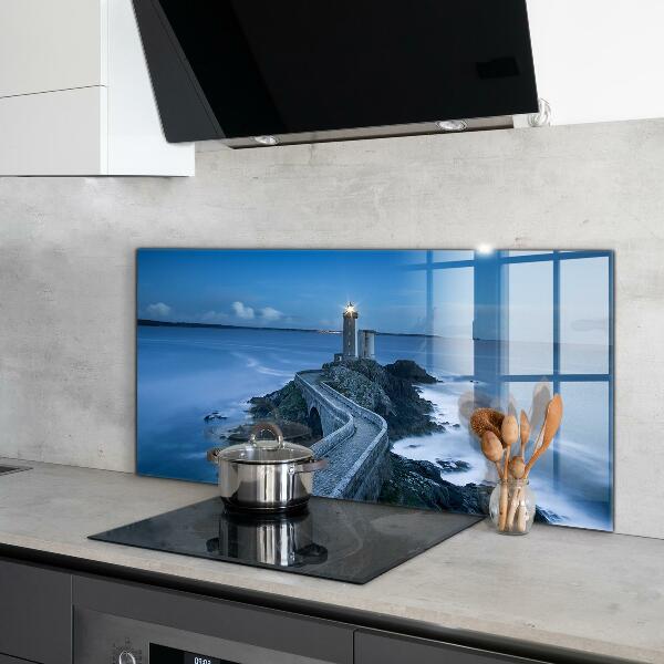 Kitchen splashback Lighthouse at dusk